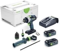 Festool Akku-Schlagbohrschrauber QUADRIVE TPC 18/4 TBX4,0 I-Plus, incl. 2x Akku 4 Ah,