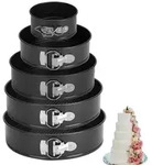 Springform Rund Set 5 St&uuml;ck 18-26cm Kohlenstoffstahl Antihaftbeschichtet...