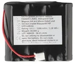 Akkupack NiMH 4,8V 1100mAh F1x4 Mignon AA mit 60mm Kabel und Stecker ersetzt