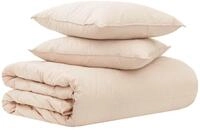 vidaXL Bettw&auml;sche-Set 2 stk. 135 x 220 cm Kapok und Polyester Beige - Beige