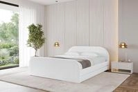 ALTDECOR Polsterbett mit Bettkasten - LERIS-Z-v1 - 120x200 - Wei&szlig; - Bett mit
