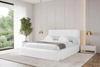ALTDECOR Polsterbett mit Bettkasten - ENORA - 180x200 - Wei&szlig; - Bett mit Matratze
