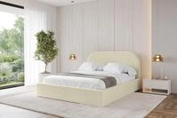 ALTDECOR Polsterbett mit Bettkasten - LERAY - 160x200 - Beige - Bett ohne Matratze,