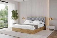 ALTDECOR Polsterbett mit Bettkasten - ENZO5 - 180x200 - Grau - Bett ohne Matratze,