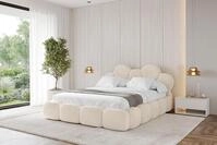 ALTDECOR Polsterbett mit Bettkasten - LANA - 140x200 - Beige - Bett ohne Matratze,