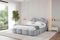 ALTDECOR Polsterbett mit Bettkasten - LANA - 180x200 - Grau - Bett ohne Matratze,