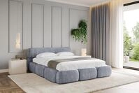 ALTDECOR Polsterbett mit Bettkasten - ELVA-v1 - 120x200 - Grau - Bett mit Matratze