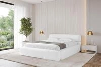 ALTDECOR Polsterbett mit Bettkasten - ENORA-v1 - 200x200 - Wei&szlig; - Bett ohne