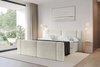 ALTDECOR Boxspringbett mit Fu&szlig;teil - H4 Matratze und Topper - EVON-Z - 200x200 -
