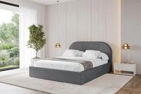 ALTDECOR Polsterbett mit Bettkasten - TIVON - 140x200 - Dunkelgrau - Bett ohne