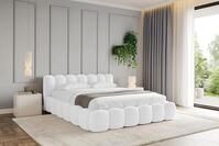 ALTDECOR Polsterbett mit Bettkasten - SENA-v1 - 180x200 - Wei&szlig; - Bett mit Matratze