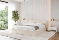 ALTDECOR Polsterbett mit Bettkasten - EMMI-v1 - 160x200 - Beige - Bett ohne Matratze,