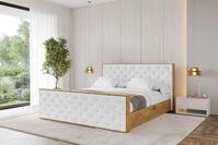 ALTDECOR Polsterbett mit Bettkasten - ENZO3-Z - 140x200 - Wei&szlig; - Bett mit Kopfteil