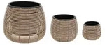 Blument&ouml;pfe in verschiedenen Gr&ouml;&szlig;en, 3er-Set - Beige