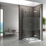 i-flair Faltt&uuml;r Duschkabine 80x100x180 cm aus teilsatiniertem 6 mm...