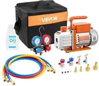 VEVOR AC Vakuumpumpe und Manometer Set, 4,5 CFM 127 L/min, einstufige