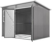 Outsunny Metall Ger&auml;tehaus 4,13 m2 Ger&auml;teschuppen mit Fenster Pultdach...