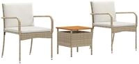 vidaXL Garten Set Beige Poly-Rattan
