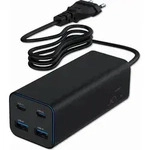 Gembird 4-Port 100W GaN USB PD Schnellladeger&auml;t in Schwarz - Schwarz