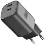 Cellularline GAN+ 45 W LADEGER&Auml;T DOPPELTER USB-C ANSCHLUSS SCHWARZ, Drinnen, AC,