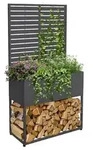 ML-Design Kaminholzregal Innen Au&szlig;en Brennholzregal mit Pflanzkasten,