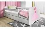 Kinderbett Wei&szlig; 70x140 80x160 80x180 cm &ndash; mit Matratze, Rausfallschutz und