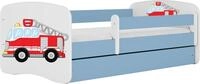 Kinderbett Blau 70x140 80x160 80x180 cm &ndash; mit Matratze, Rausfallschutz und