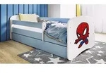 Kinderbett Blau 70x140 80x160 80x180 cm &ndash; mit Matratze, Rausfallschutz und