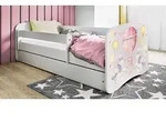 Kinderbett Wei&szlig; 70x140 80x160 80x180 cm &ndash; mit Matratze, Rausfallschutz und