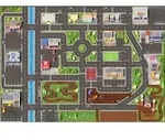 SkippiDoo Kinder Spielteppich Stra&szlig;enteppich (200x140 cm) - rutschfest &