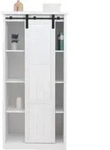 Schrank MCW-K75, Kommode Highboard, Schiebet&uuml;re 8 Stauf&auml;cher, Holz-Optik Industrial