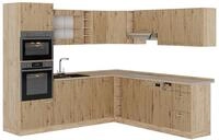 Einbauk&uuml;che Vicco R-Line Artisan-Eiche/Goldkraft Eiche 247 x 237 cm ohne