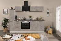 K&uuml;che K&uuml;chenzeile K&uuml;chenblock Beton Amanda 240 cm Respekta Premium
