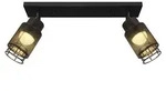 LED Deckenstrahler, 2-flammig, Schwarz, Spots verstellbar, B 58,5 cm