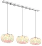 LED H&auml;ngeleuchte JUANA, Chrom, 3-flammig, E27, H&ouml;henverstellbar