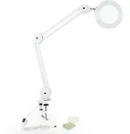 addhome LED Lupenleuchte mit Tischklemme, 5x Lupe, 3000-6500K, dimmbar - Wei&szlig;