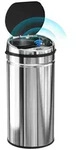 HOMCOM Sensor M&uuml;lleimer 42L, Elektrisch Automatischer Abfalleimer mit Deckel -