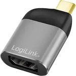 LogiLink CUA0204, USB-C, DisplayPort, Schwarz, Grau - Schwarz/Grau