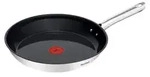 Tefal Duetto On Bratpfanne 28cm Keramik Antihaft Thermo-Signal Edelstahl - Silber
