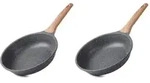 Bratpfanne beschichtet 28cm Granit Antihaft f&uuml;r Gasherd Induktion 2er Set