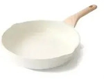 Bratpfanne Keramik 28 cm Induktion Antihaft Wei&szlig;