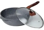 Antihaft Pfanne 30cm mit Hochrand und Deckel, Granitbeschichtung - geeignet...