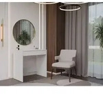 Eleganter Schreibtisch Marina mit 2 Schubladen - Wei&szlig;