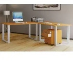 VCM VCM Holz Schreibtisch | Eckschreibtisch schlicht | 190x190 | L Form links...