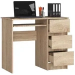 Schreibtisch 90cm mit 3 Schubladen und Tastaturauszug Computertisch...