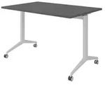 b&uuml;m&ouml; Seminartisch klappbar & fahrbar - Gestell: Silber, Gr&ouml;&szlig;e: 120 x 80 cm,