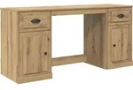 vidaXL Schreibtisch mit Schrank Artisan-Eiche Holzwerkstoff - Braun