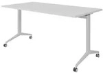 b&uuml;m&ouml; Seminartisch klappbar & fahrbar - Gestell: Silber, Gr&ouml;&szlig;e: 160 x 80 cm,