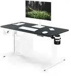 Ergonomischer, h&ouml;henverstellbarer Schreibtisch in Wei&szlig; und Anthrazit: 120 &times;...