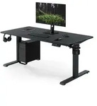 Ergonomischer, h&ouml;henverstellbarer Schreibtisch in Anthrazit: 140 x 70 cm: ARIA